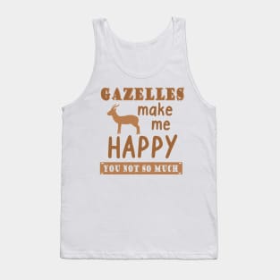 Saying Gazelles Happy Print Africa Safari Tank Top